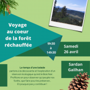 Affiche gnf sardan gailhan voyage au coeur de la foret rechauffee
