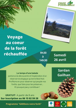 Affiche gnf sardan gailhan voyage au coeur de la foret rechauffee